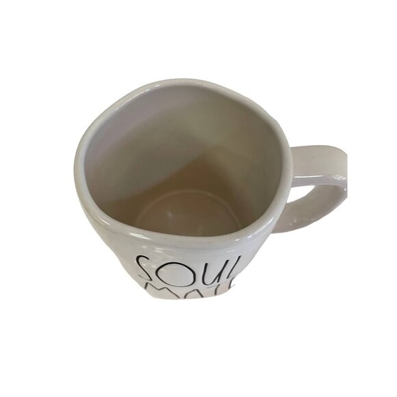 RAE Dunn Coffee Ceramic Mug Artisan Soul Mate 5.25"W x 3.25"L x 4.5"H - Picture 2 of 5